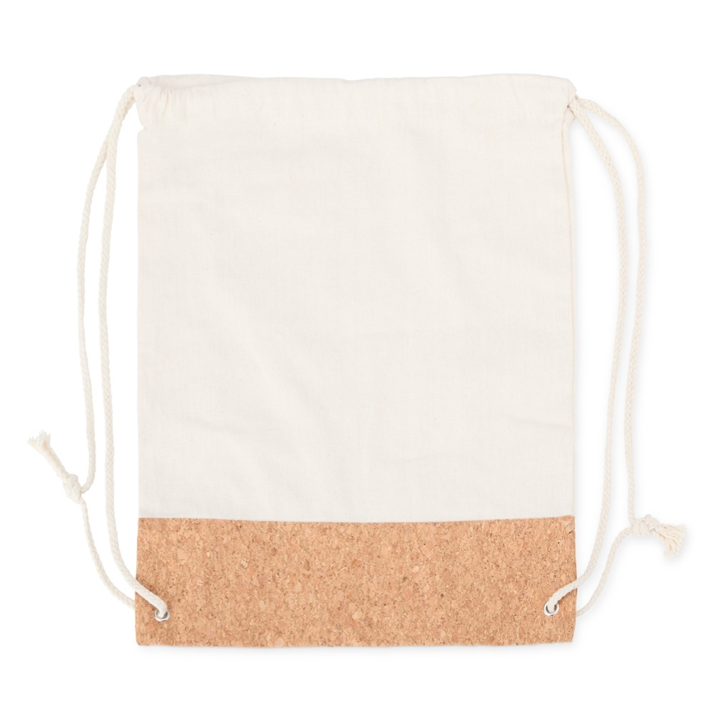 Mochila Saco de Lona e Cortiça