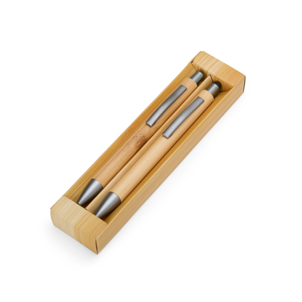 Kit Ecológico Caneta e Lapiseira Bambu