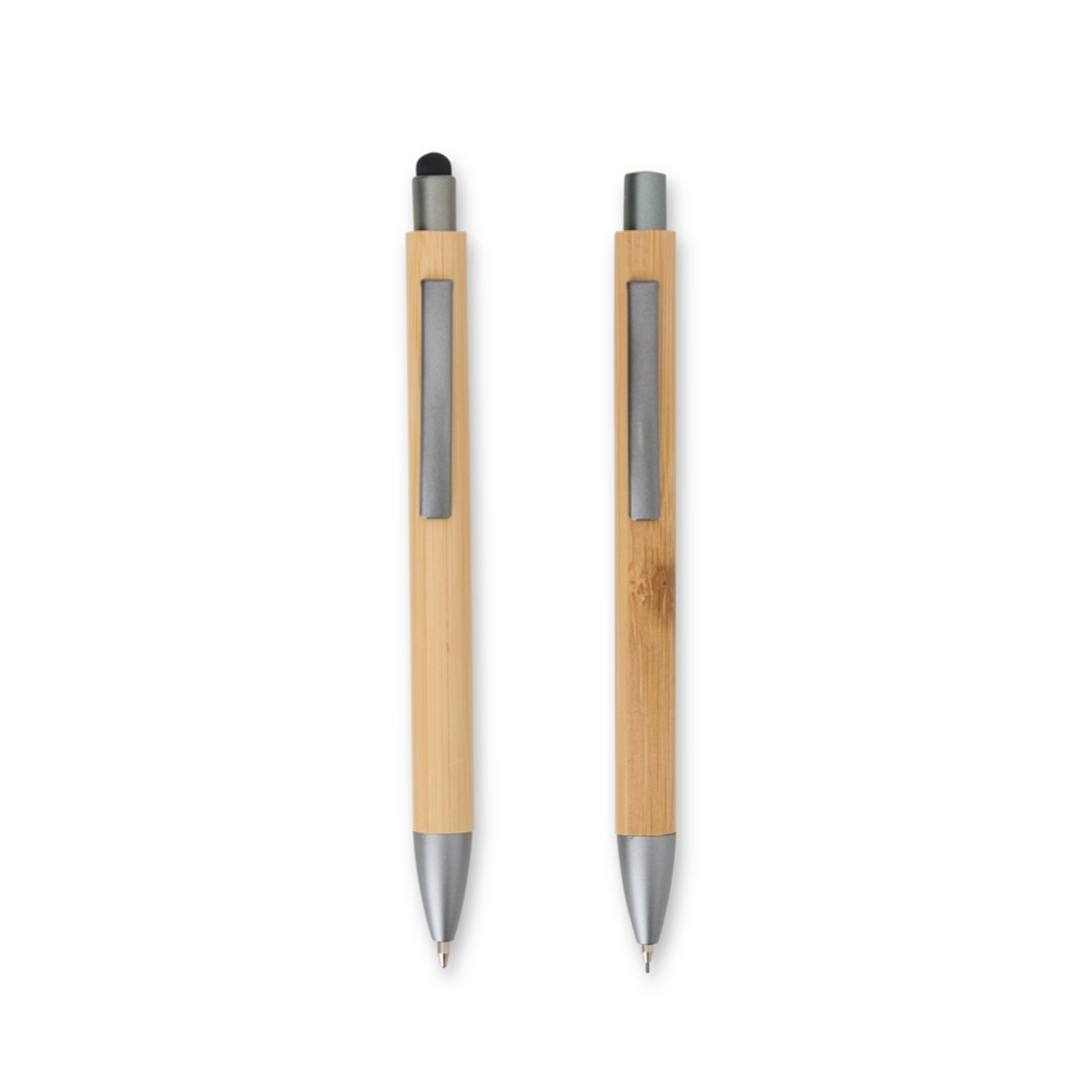 Kit Ecológico Caneta e Lapiseira Bambu