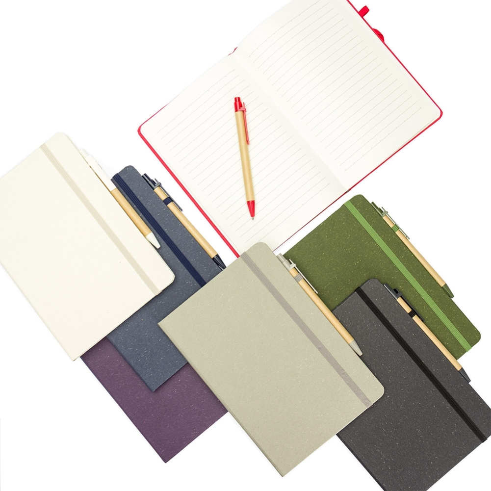 Caderneta Fibra de Arroz com Caneta