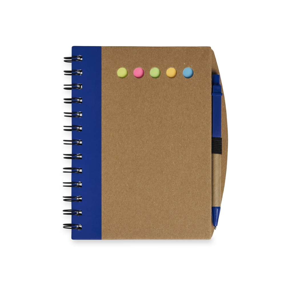 Caderno com Autoadesivos e Caneta