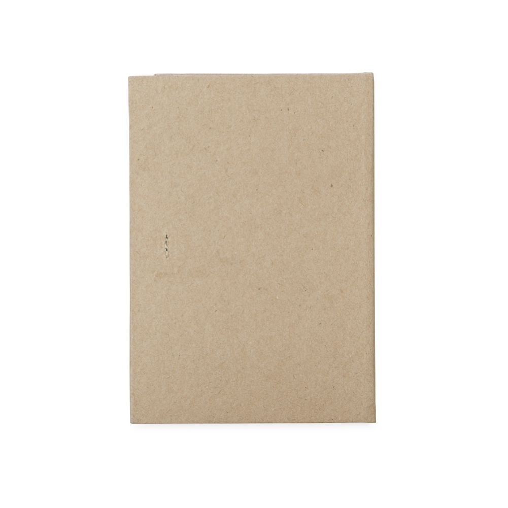 Bloco de Anotações em Kraft com Porta Caneta