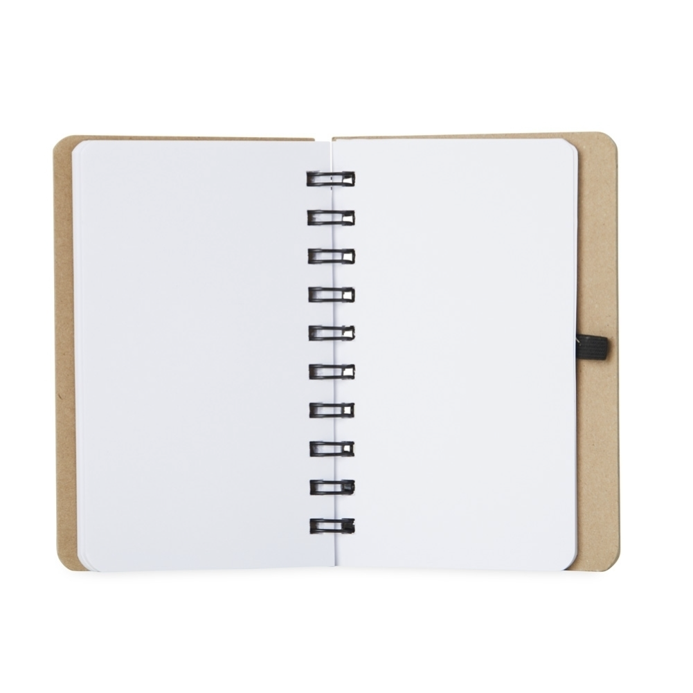 Caderno Kraft com Porta Caneta