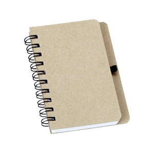 Caderno Kraft com Porta Caneta