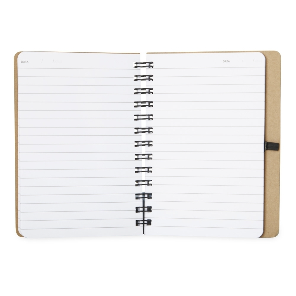 Caderno Kraft com Porta Caneta