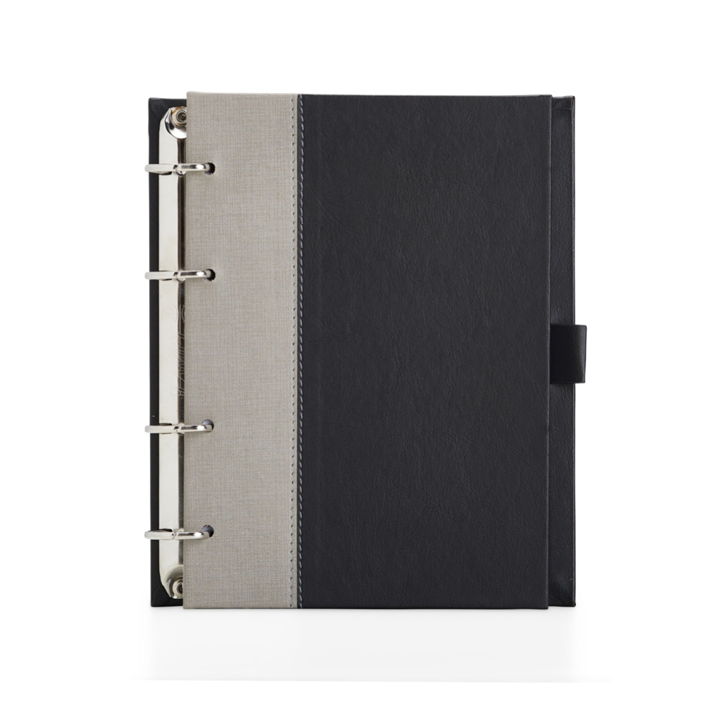 Caderno Fichário de Couro Sintético