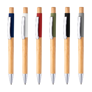 Caneta Alumínio e Bambu