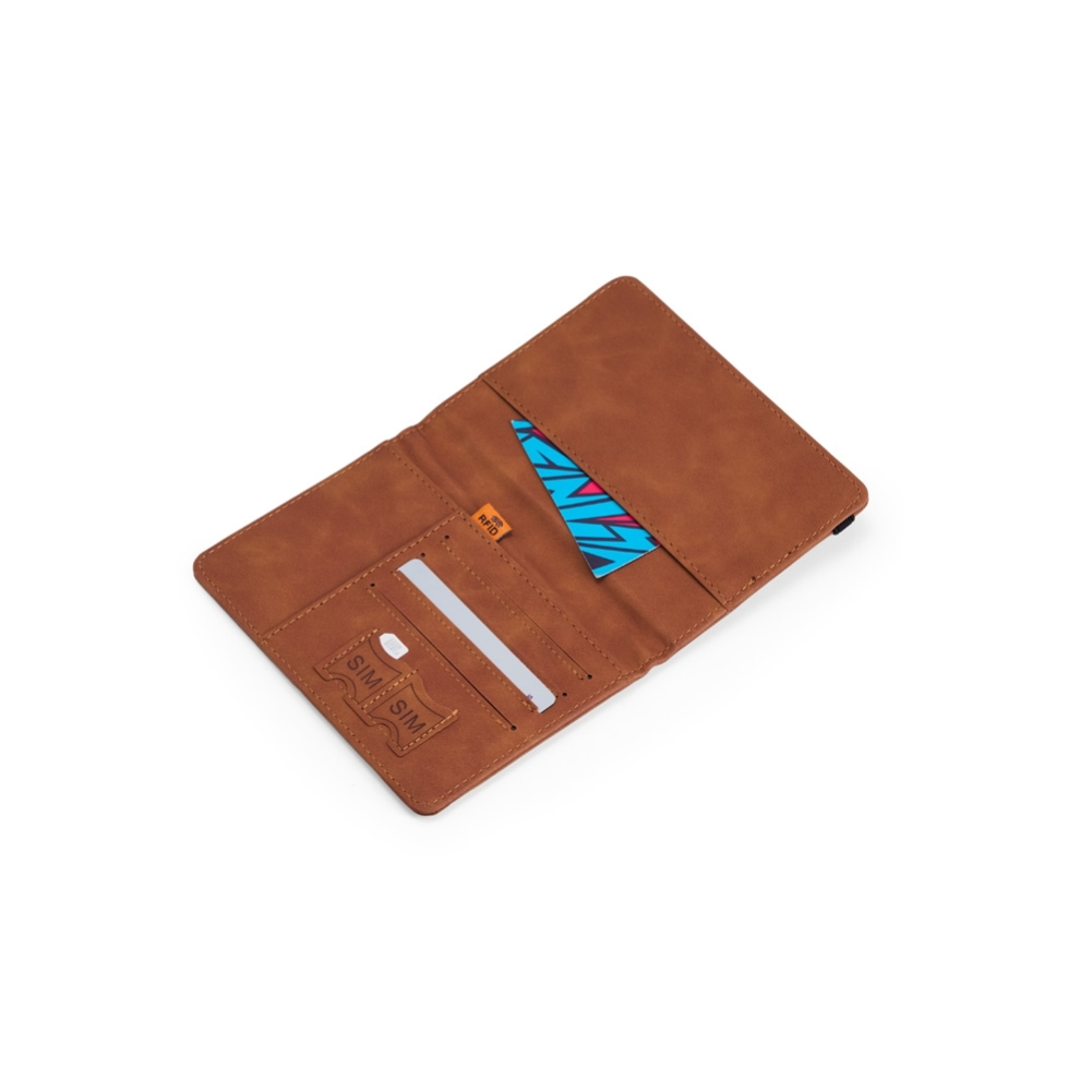 Porta-passaporte em Couro Sintético