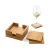 GAUTHIER. Conjunto de 4 porta copos em bambu