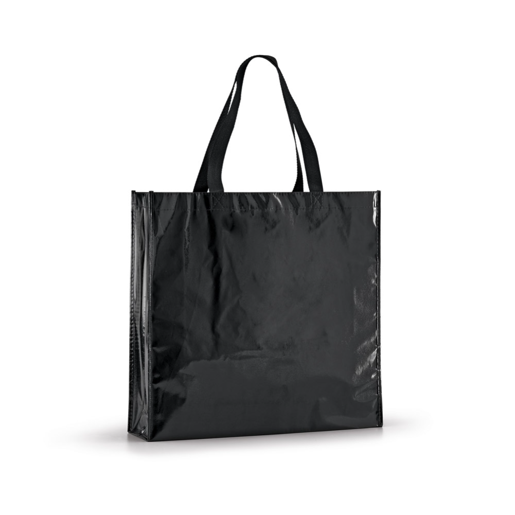 MEMPHIS. Sacola em non-woven laminado (120 g/m²) com laminação brilhante