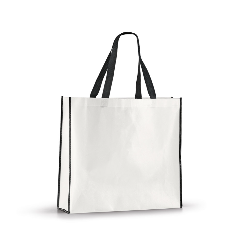 MEMPHIS. Sacola em non-woven laminado (120 g/m²) com laminação brilhante