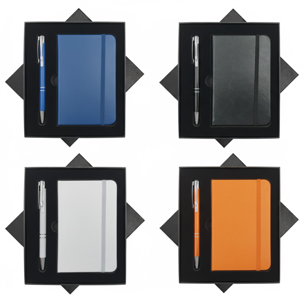 Bloco de Notas Com Caneta e Caixa