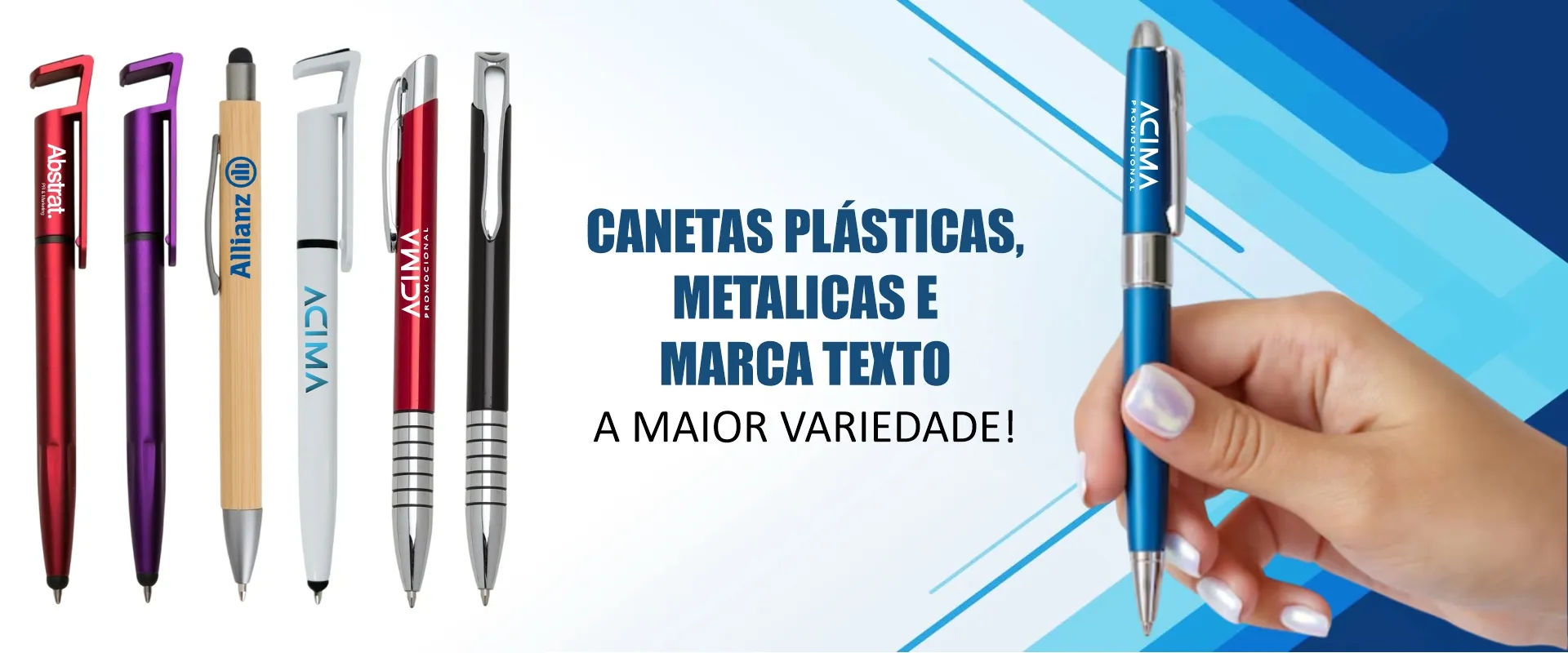 Banner Canetas Acima Promocional
